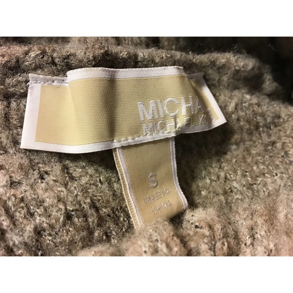 Michael Kors Oatmeal Cable Knit Cowl Neck Sweater Women's Size S - Picture 3 of 4